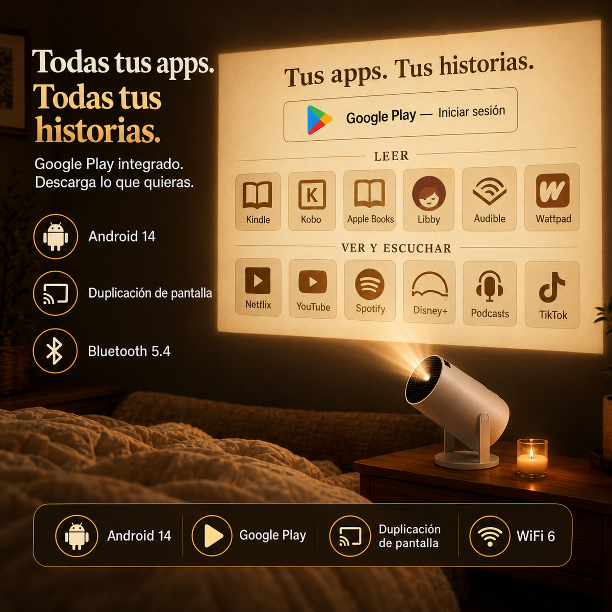 BookBeam™ - Proyector para Libros