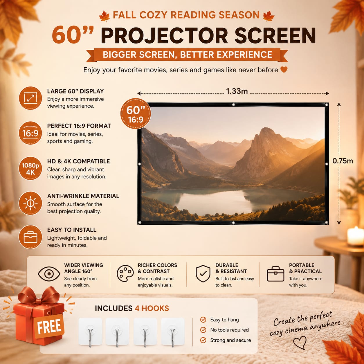 Pantalla de Proyección HD
